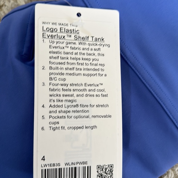 Lululemon Logo Elastic Everlux Shelf Tank Top - Picture 6 of 8